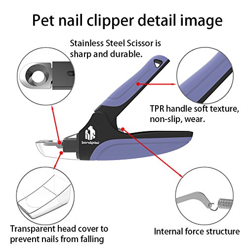 Dog Nail Clippers, Bondpaw Guillotine Cat Nail Trimmers For Small and