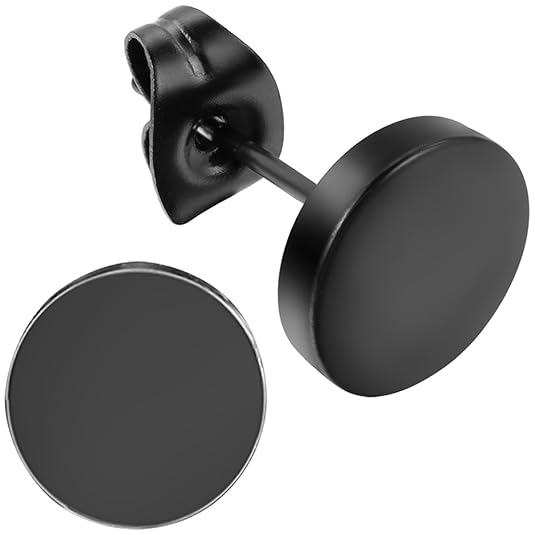 Flongo Ohrstecker Knopf, 3~14mm Edelstahl Ohrstecker Gestüt Stecker Ohrringe Ohrhänger Tunnel Illusion verjüngt Cheater Faux 