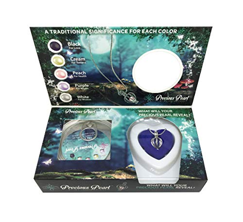 Northern Response Presents Precious Pearl by My Inspirations, Cultured Pearl in Oyster Necklace Kit Pendant with Rhodium Plated Chain 20" (Heart)