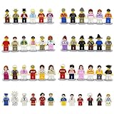 Homecoming Kids 48 Minifigures Building Bricks Community People with Accessories, Building Party Toys Gift