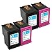 ESTON #122 XL Black/Color Ink for Deskjet 1000 1050 2050 2050s 3000 3050A (2Black 2Color)