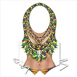 Plastic Mardi Gras Vest Party Accessory (1 count)
