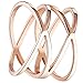 BOHG Jewelry Womens 14MM Rose Gold Plated Double 