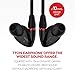 Sentey Sport Earbuds Headphones with in-line Control and Mic in Ear Earphones Headset for Running Workout Sport Running Removable Cable Deep Bass (Black/red) Tyon LS-4205 HD for Kids Men Girls