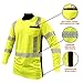 KwikSafety High Visibility Moisture Wicking Long Sleeve Safety Shirt | Silver Fishbone Design Reflective Tape | ANSI Class 3 Construction Security Safety Work wear for Men Women | Yellow L