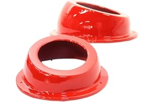 NEESPOC 6.5" Angled Speaker Enclosures Boxes Pods Surface Mount, Universal Painted Red, Smaller Custom Mount Door Kick Panel Rear Deck (2PCS Hole Cut)