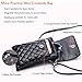 Katloo Women Mini Crossbody Bag PU Leather Quilted Girls Cell Phone Pouch for iPhone Smartphone Holder Case Organizer Small Travel Purse (Black)