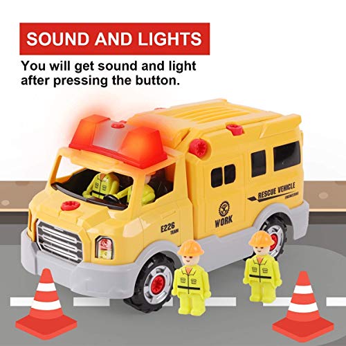 image for TCAR Children's Toys Puzzle Rescue Vehicle Construction Screw Screw Dr