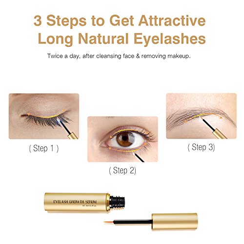 Eyelash Growth Serum - Natural Eyelash Eyebrow Enhancer Lash Growth Serum give you Longer and Thicker Eyelash, Fuller and Healthier Eyebrow - 3ml - No more False Eyelashes & Eyebrow Tattooing - Thumbnail 5