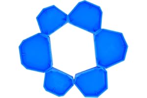 MISEMIKO Dental Model Base Former Kit Dental Lab Model Base Set Plaster Mold Base Former Base Kit Dental Impression Trays(Blue,6 Pcs) (Blue)