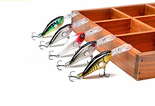 Crankbait Fishing Lure 55mm 10g Hard Bait Wobbler Crank Bait Floating Lure 1.8-3.9M Artifical Hook 1PC (#04)