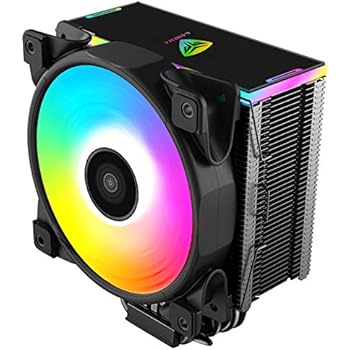 Pccooler GI-D56A CPU Cooler Dawn Series | Silent PWM RGB Fan 120mm | E-Sports Plexiglass Top Cover Sync with ARGB Lights | 5 Heat Pipes | TDP160W Super Heat Dissipation for Intel i7/i5/i3, AMD Series