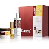 Karseell Collagen Hair Treatment Set, Deep Repair Collagen Hair Mask Shampoo and Argan Oil for Dry Damaged Hair of All Types - 2 x 16.9floz + 1.69floz