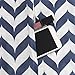 Pop Fashion Shop Chevron Zipper Pocket Scarf for Women - Stores Keys, Wallet, Phone (Navy)