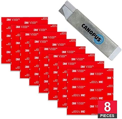 CANOPUS Waterproof Double Sided Pads, Clear 75 mm x 75 mm, 8-PCs, Extra Strong Sticky Pads