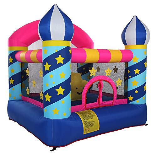 DREAMVAN Inflatable Bounce House with 350W Air Blower (Stars Castle) --Jumping Area 66" 63"-- 420D Oxford Cloth 840D Oxford Cloth Jump Surface - Thumbnail 3