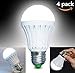 CTKcom Rechargeable Emergency LED Bulb 7W (4 Pack)-Household Lighting Bulbs,Saving Energy Intelligent Light Rechargable Electricity 65W Equivalent 6000K White Bulb 120 Volt E26/E27
