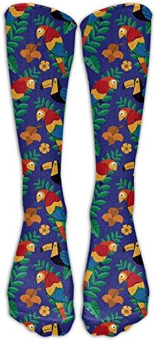 Hawaiian Funny Birds Garden Men & Women Athletic Sock Sport Tube Socks Fit To SIZE 6-10