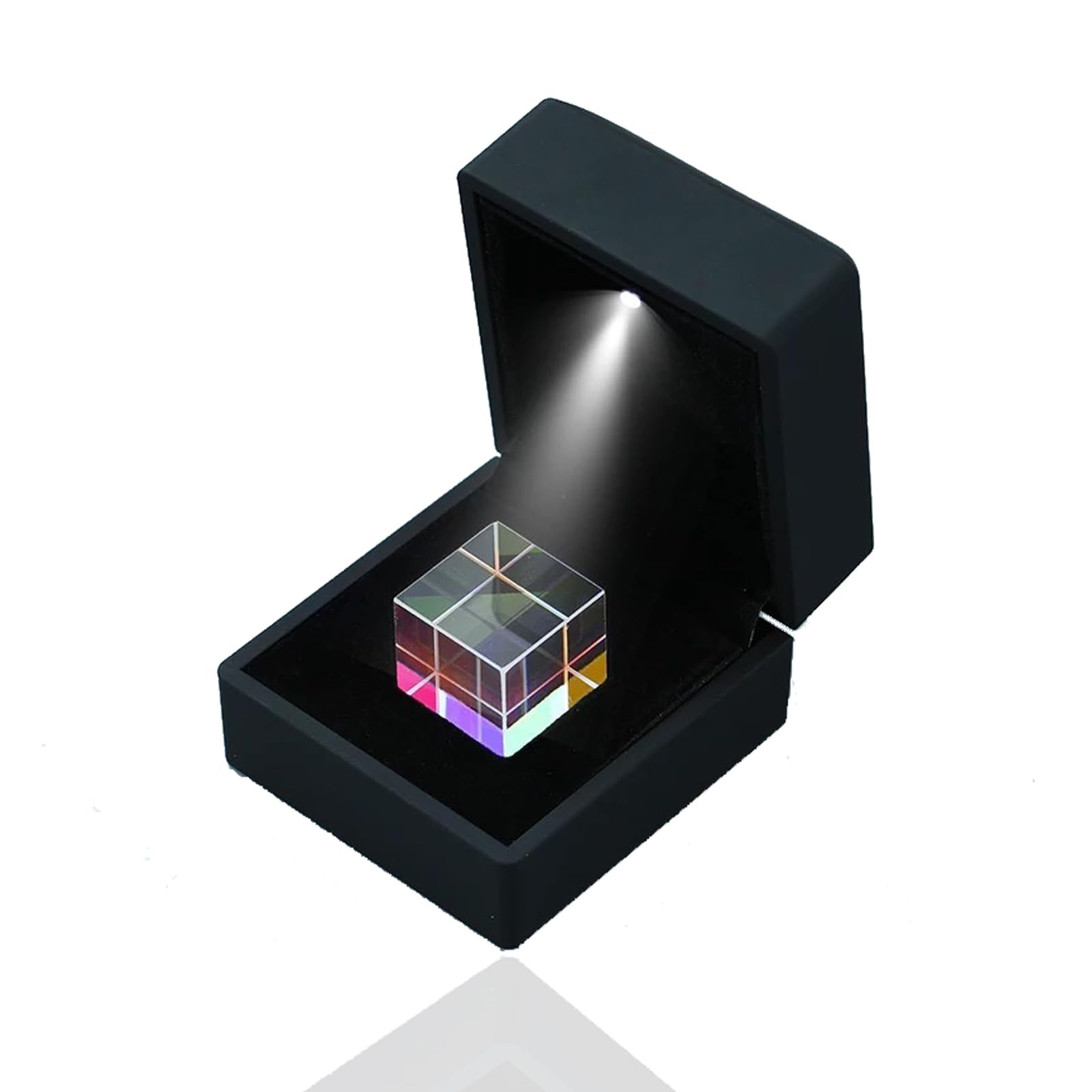 Ieron Six-Sided Sunlight Refraction Optical Glass Prism Crystal Ornaments Sunlight Refraction Colorful Optical Glass 20mm Refraction Optical Glass