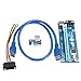 ELEGIANT PCI-E USB 3.0 Cable Express 1X to 16X Extension Cable - Mining Dedicated Graphics Card Extension Cable Adapter with SATA Cable for PC Desktop Laptop