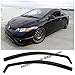 Extreme Online Store EOS Smoke Tinted JDM Style Side Window Visor Rain Guard - Honda Civic 2 Door Coupe 06-11 2006 2007 2008 2009 2010 2011