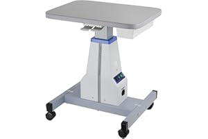AISITESY Optometrist Motorized Table- Ophthalmic Electric Table Optical Eyeglass Instrument Table with Drawer Working Professional Medical Cart Dental Cart Size 15.7" Wide,22.8" Long