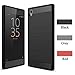 LuckQR Phone Cover for Sony Xperia L1 Ultra Thin Carbon Fiber Soft Case, Drop Protection & Shock Resistant, Perfect Fashion Full Body Protective Phone Case for Sony Xperia L1 - Black