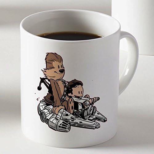 Calvin & Hobbes As Han Solo and Chewbacca Coffee Two Sides