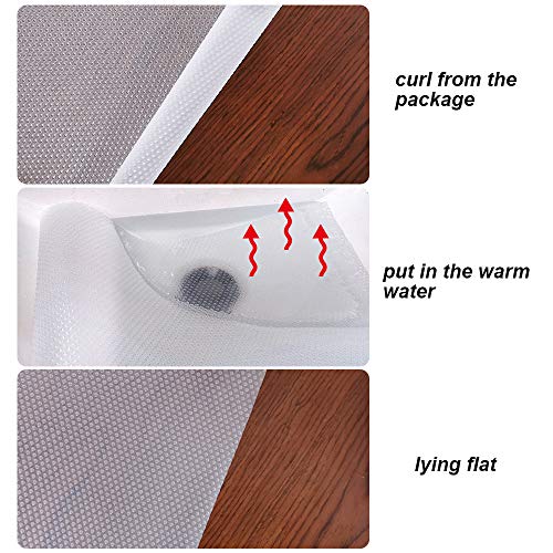 Mebbay 4 Rolls EVA Shelf Liners for Kitchen, Cabinet Cupboard, Non-Slip Drawer Liners for Refrigerator, Desk, Shoe Placemats with Anti-Slip Grain, 17.7 x 59 inches - Clear - Thumbnail 4