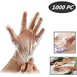 1000 Pcs Large Plastic Disposable Gloves for Kitchen Cooking Cleaning Safety Food Handling Gloves Powder &amp; Sulfur Free