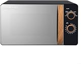 Russell Hobbs 17L 700W Scandi Compact Microwave Black Wood Handle Dials view 4