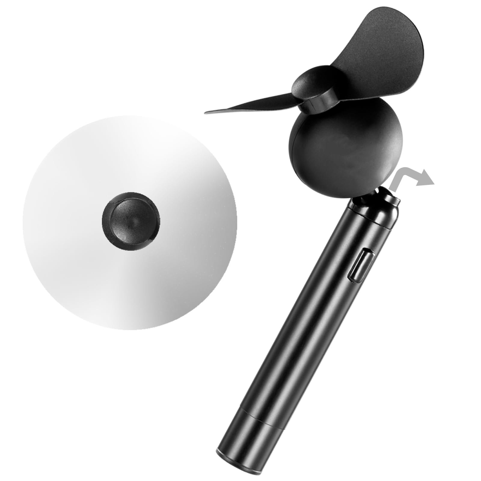 GS GLOWSEEN Super Mini Fan Pocket Portable AAA Battery Powered,Tiny Personal Handheld Fan for Travel,Outdoor Events,Eyelash Extension,Camping,Theme Parks - Flexible Head