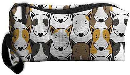Funny Pitbull Portable 3D Full Screen Printing Zipper Change Purse Coin Wallet Card Holder With Key Ring Portable Purse Pouch Bag Women Cosmetic Bags Students Pen Bag
