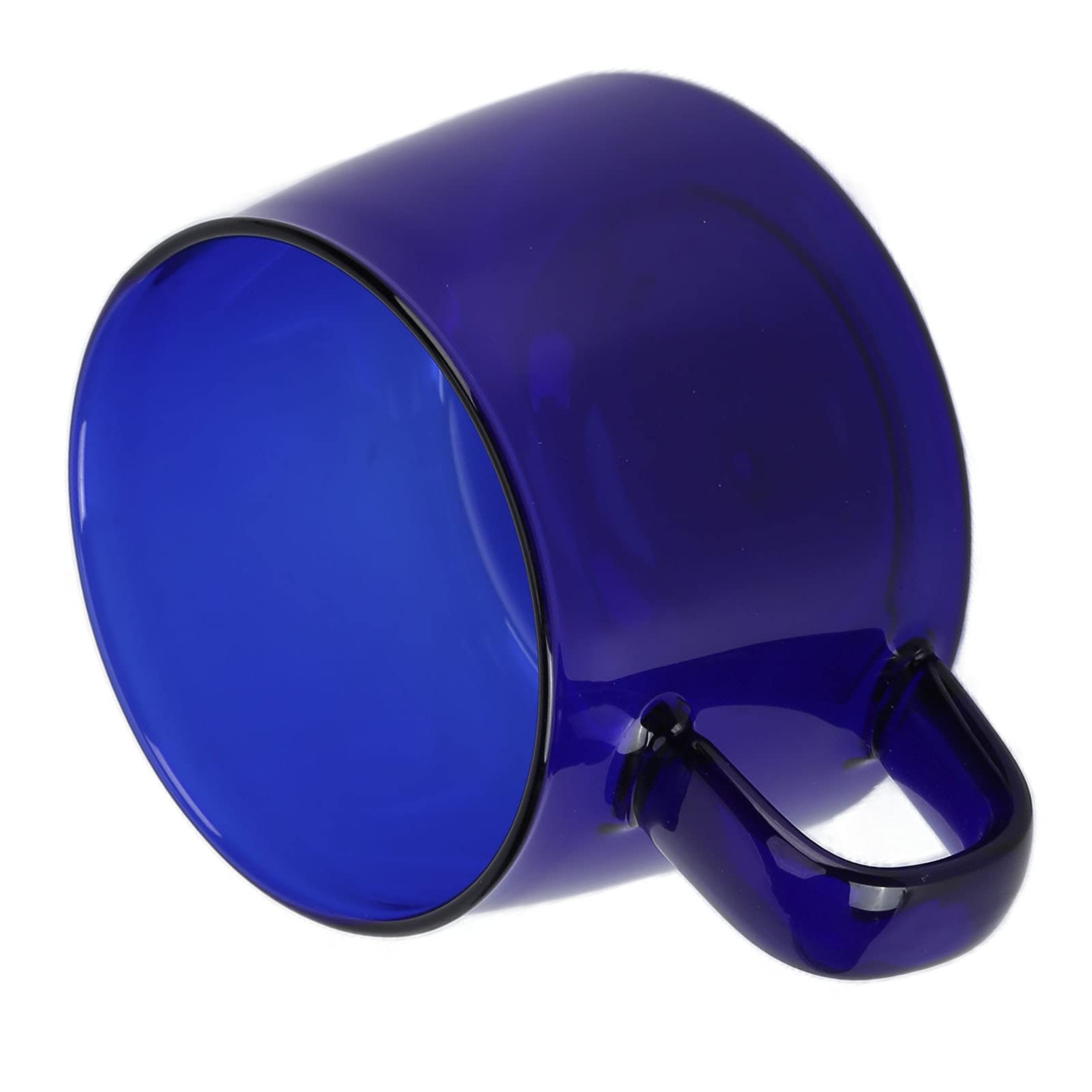 Cappuccino Cups, Coffee Cup, Glass Mug Borosilicate Glass Coffee Mug Cappuccino Mug Glass Coffee Mugs For Hot Drinks With Handles for Home (Blue)