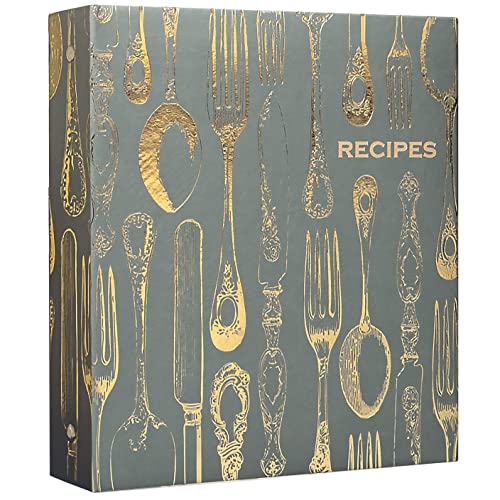 Eccolo Recipe Binder, 3 Ring Recipe Organizer for The Kitchen with