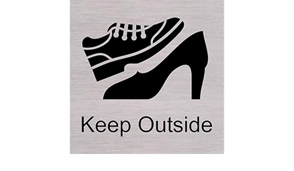 keep shoes outside logo