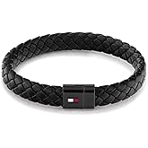 Tommy Hilfiger Men's Jewelry Round Braided Leather Bracelet