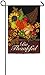 Evergreen Thankful Cornucopia Suede Garden Flag, 12.5 x 18 inches