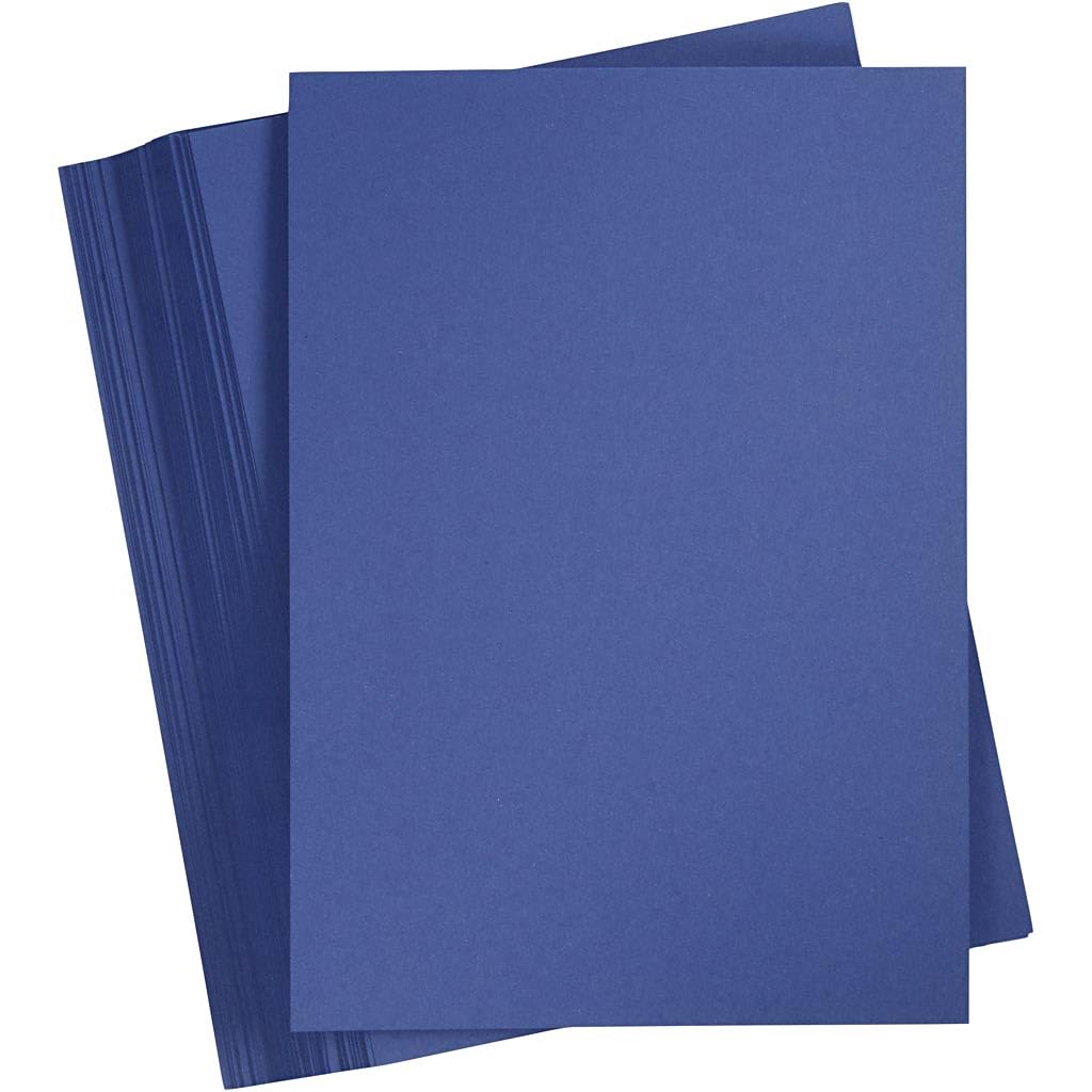 Coloured Card, A4 210x297 mm, 180 g, midnight blue, 100sheets