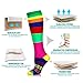 NEWZILL Medical Compression Socks for Women and Men Circulation 20-30 mmHg Best Compression Stockings for Running Athletic Travel Flight Nurses Rainbow