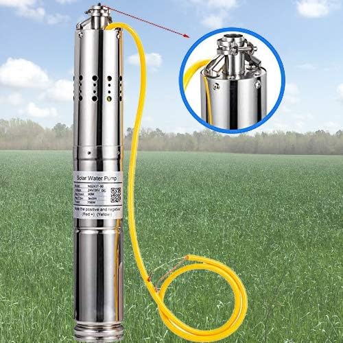 SUDEG Farm Solar Powered Water Pump Submersible Welll Pump Permanent Magnet DC Brushless Motor Noiseless 756W 24VDC