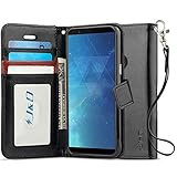 J&D Case Compatible for OnePlus 5T Case, [Wallet Stand] [Slim Fit] Heavy Duty Protective Shock Resistant Flip Cover Wallet Case for OnePlus 5T Wallet Case - Black