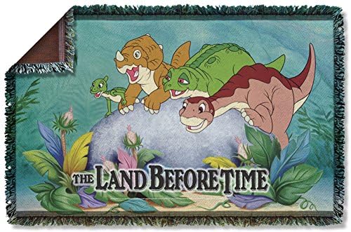Land Before Time - Littlefoot &amp; Friends Woven Throw Throw Blanket 57 x 35in