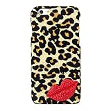 ACC5Star(TM) Bonzer Stylish 3D Bling Glitter Sparkling Gold Leopard Print Hard Back Case Cover Skin for Apple iPhone 6 Plus 5.5 inch + High Quality Random Color Stylus + 10*15 Cm Green Soft Clean Cloth with Logo