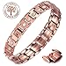 VITEROU Mens 99.95% Pure Copper Magnetic Therapy Bracelet with High Powered Magnets for Arthritis Pain Relief,3500 Gauss,8.5 Inches