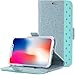 ProCase iPhone Xs Case iPhone X Case, Folio Folding Wallet Case with Card Holder, Flip Cover Protective Case for 5.8 inch Apple iPhone Xs (2018) / iPhone X (2017) -Teal