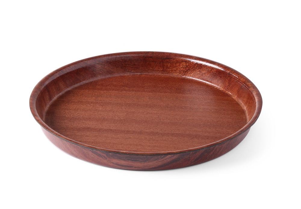 HENDI Serving tray wood form, ⌀360x(H)30 mm