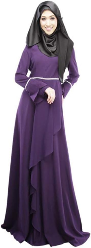Muslim Maxi Dress for Women Islamic Abaya Long Dresses Flowy Dubai Kaftan Casual Plain Ladies Partywear