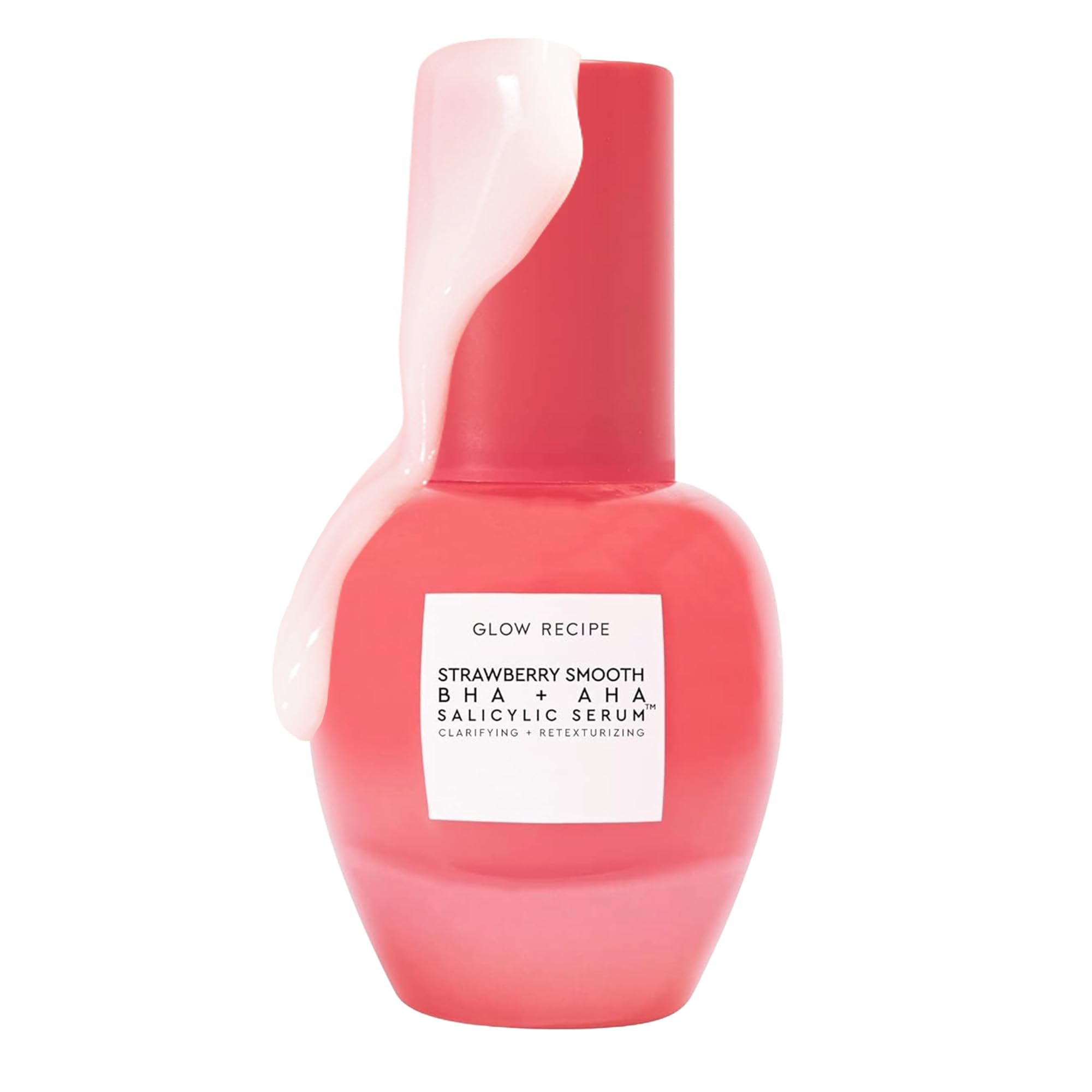 Glow Recipe Strawberry Salicylic Acid Serum, Korean BHA Acne Serum for Blemishes, AHA + BHA Exfoliating Face Serum, Pore Minimizing + Texture Smoothing, Hyaluronic Acid + Allantoin (30ml)