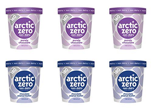 Arctic Zero Non-dairy Purely Chocolate & Chocolate Peanut Butter Pints, 16 Fluid Ounce (pack Of 6)